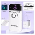 thumbnail image 3 of 45000RPM Electric Nail Drill Machine Professional Nail Drills for Gel Nails Polish Rechargeable Portable Nail File Manicure Tool, 3 of 5