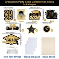 thumbnail image 4 of OuMuaMua Graduation Decorations Class of 2026-30pcs Black and Gold Graduation Table Centerpieces Sticks Table Toppers with Lights for College High School Congrats Grad Party Supplies, 4 of 9