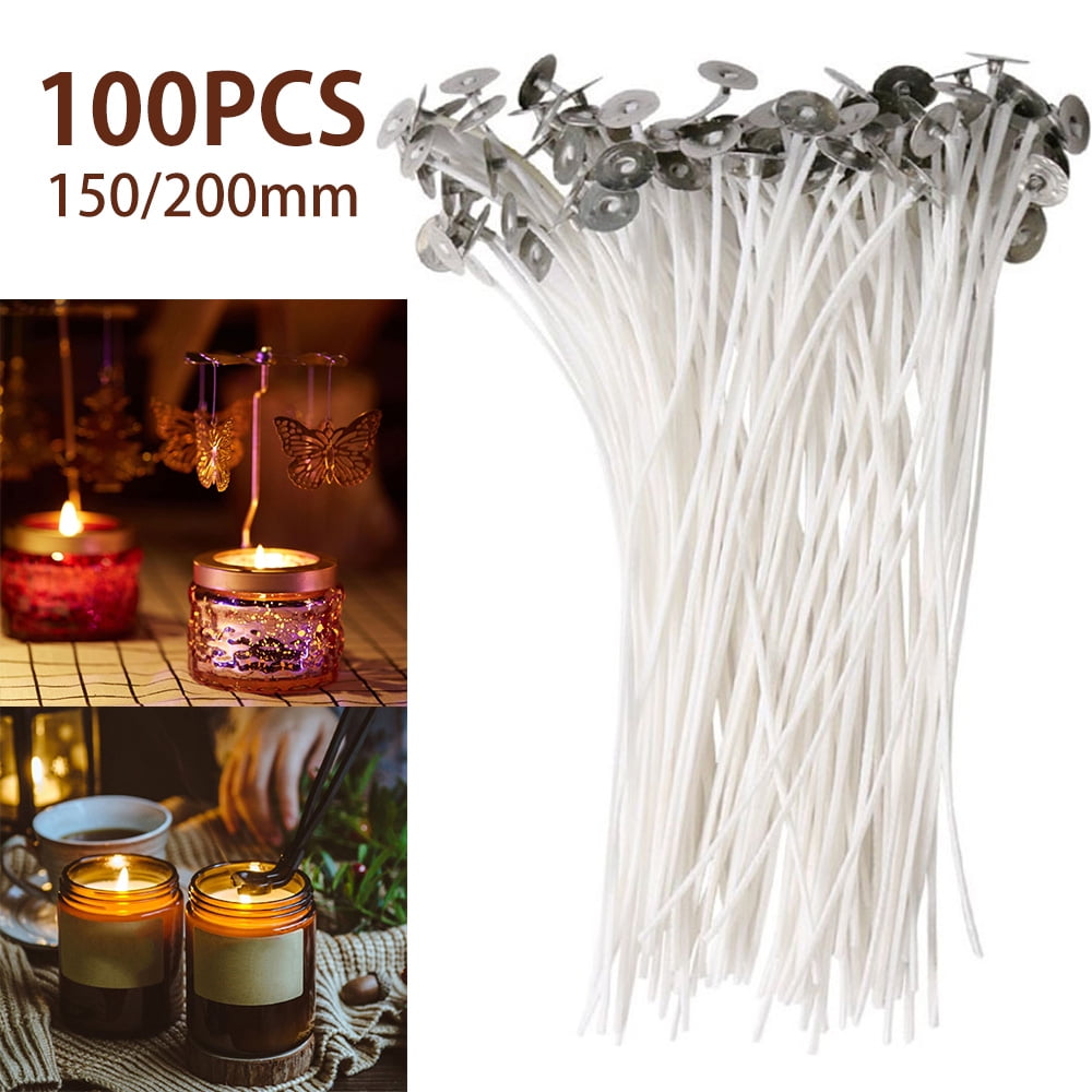 50pcs Candle Wicks Cotton Core Pre Waxed Sustainers For Candle Making Pick Size 