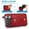 thumbnail image 6 of for iPhone XR Case, Lightweight Premium PU Leather iPhone XR Wallet Case with Card Holders Protective Case for iPhone XR Adjustable Stand,Red, 6 of 7