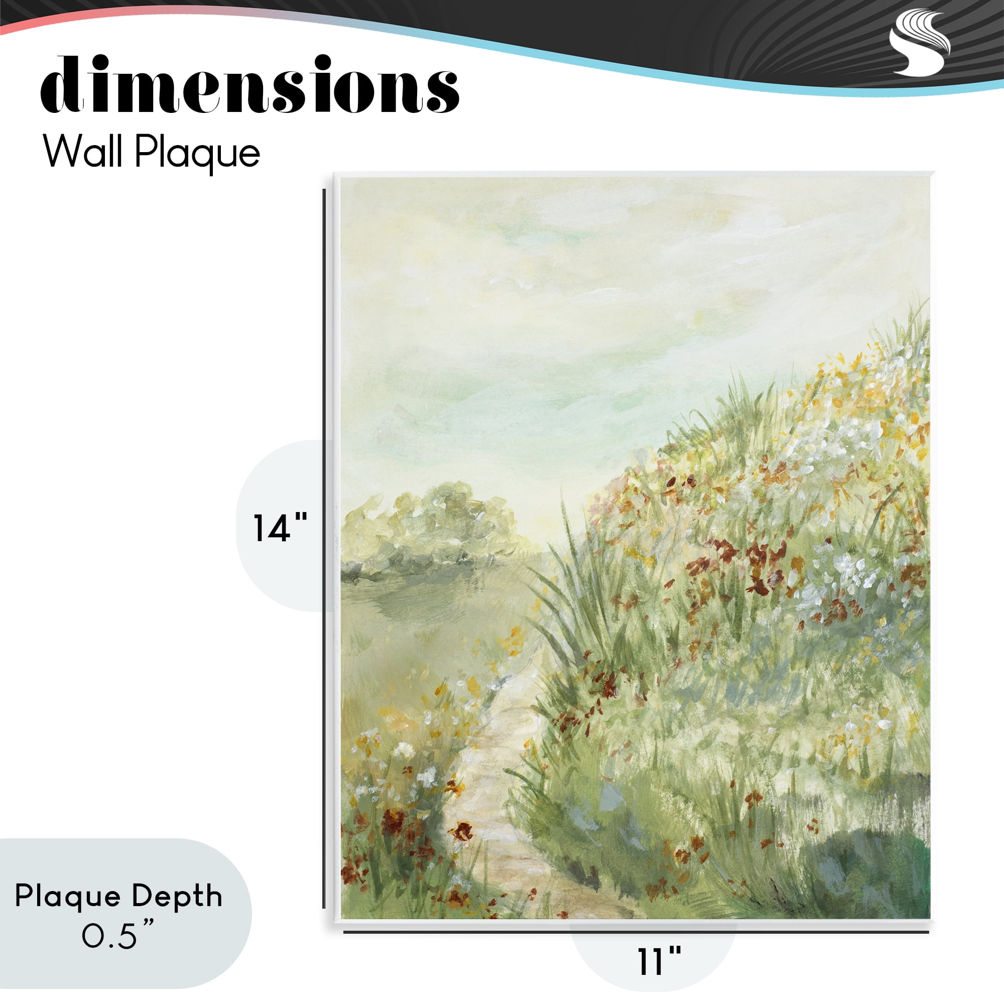 Stupell Industries Hilltop Blooms & Winding Trail Wall Plaque Art, design by Lanie Loreth