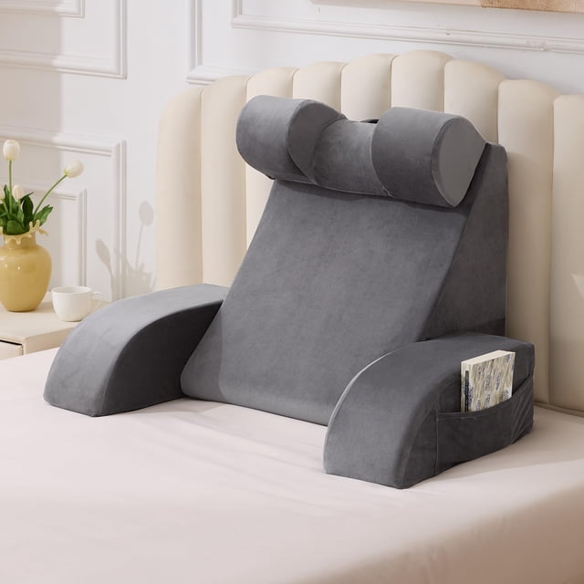 Respaldo para Leer Velorose con Brazos, 48 cm Gris