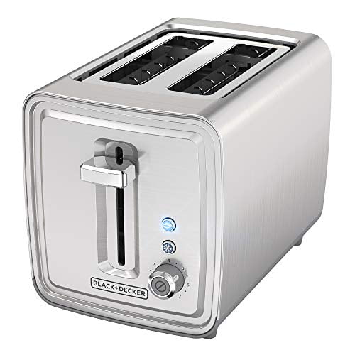 2-Slice Toaster with extra-wide self-centering slots