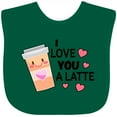 thumbnail image 3 of Inktastic I Love You a Latte with Coffee Cup Boys or Girls Baby Bib, 3 of 4