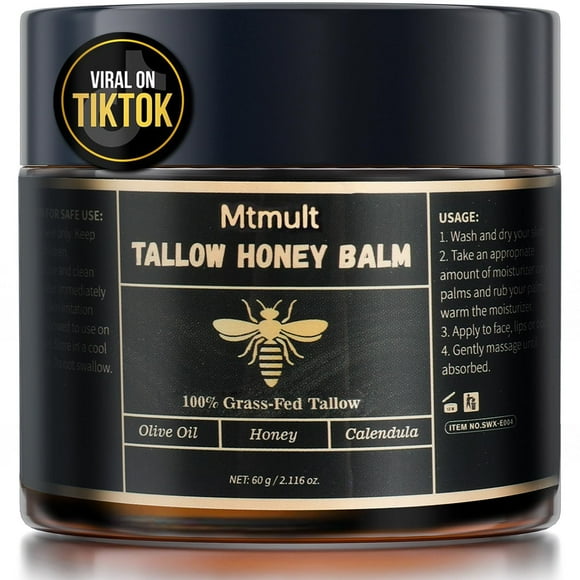 Bálsamo de miel y sebo de ternera Skincare Mtmult Tallowyn para rostro y cuerpo