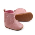 thumbnail image 6 of Povozer Infant Baby Boys Girls Plush Winter Snow Boots Cowboy Soft Boots(Red,7), 6 of 6