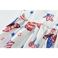 thumbnail image 6 of DDSOL Girls Independence Day Dresses Butterfly Graphics Flutter Sleeves One-Piece White 2-7T, 6 of 7
