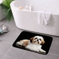 thumbnail image 3 of FJPT Non Slip Flannel Polyester Floor Mat With Shih Tzu Dog Design For Bathroom Kitchen Bedroom Decor 31.5x19.7 inch, 3 of 5