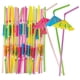 thumbnail image 1 of Pajitas para beber paraguas, 200 Uds., pajitas flexibles, pajitas flexibles/flexibles, pajitas de plástico largas de colores, pajitas de plástico desechables, 1 of 5