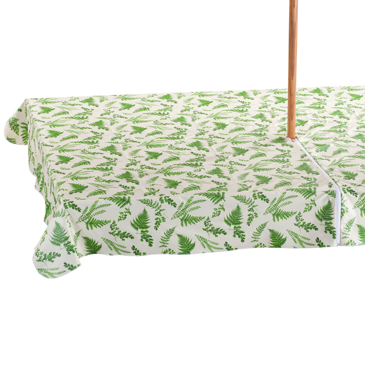Garden Greenery Zippered Umbrella Table Cover