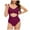 0#Navy, variant on Women's One-piece Cutout Swimsuit Classic Hollow Back Strap Pleated Belly-covering Slimming Swimsuit Hot Pink