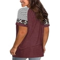 thumbnail image 2 of Camisa de manga corta con cuello en V para mujer, talla grande, informal, de verano, suelta, túnica de gran tamaño, camiseta XXXL ER, 2 of 2