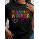 thumbnail image 2 of Camiseta con estampado de trabajador sanitario, informal, de cuello redondo y manga corta para primavera y verano. Camiseta deportiva para mujer, hombre, mujer, adolescente, juvenil., 2 of 7