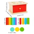 thumbnail image 3 of Montessori For Toddlers Early Learning Color Recognition Shape Sorter Wooden Educational Activity Cube With, 3 of 8