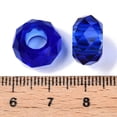 thumbnail image 3 of Glass European Beads Large Hole Beads No Metal Core Rondelle Blue 14x8mm Hole: 5mm, 3 of 3