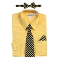 thumbnail image 5 of Gioberti Boy's Long Sleeve Dress Shirt + Stripe Tie, Bow Tie and Hanky, 5 of 5