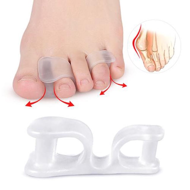 1 par de separadores de dedos, espaciador, enderezador, separadores de dedos pulgar, corrector de juanetes