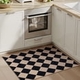 thumbnail image 6 of SUNDEREY 2'x3' Easy Jute Area Rug, Washable Small Front Door Mat Rug for Entryway Non Slip, Modern Geometric Kitchen Mats for Floor, Checkered Indoor Carpet for Living Room Bathroom RV,Black, 6 of 11