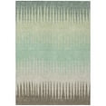 thumbnail image 2 of 8' X 10' Artichoke Green Beige And Brown Striped Washable Indoor Outdoor Area Rug, 2 of 5