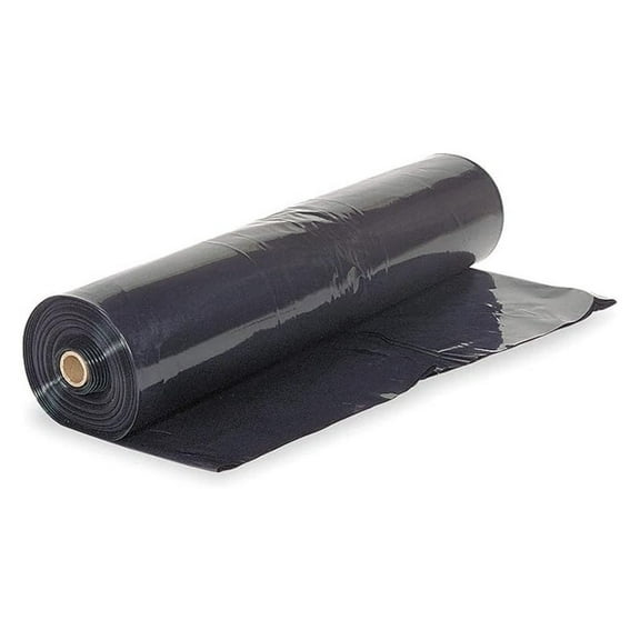 - Black Plastic Sheeting - 2 mil - (10' x 100') - Black Tarp, Polyethylene Vapor Barrier Sheeting, Painters Tarp, Roll of Lightweight Plastic