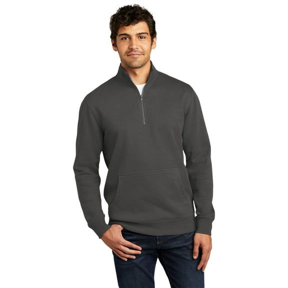 District Men Male Mock Neck Jacket Dt6106 Charcoal 4X-Large