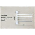 thumbnail image 3 of 4-Arm Wall Mounted Swivel Towel Rack, Fold Towel Rack, 180°Rotating Towel Warmer for Bathroom Kitchen (Grey), 3 of 5
