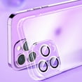 thumbnail image 3 of Frosted Case for iPhone 13 Pro Max, Rugged PC Soft TPU Translucent Slim Profile Cover with Eagle Eyes Glass Lens Protector Film Non-Yellowing Anti-Falling Case for iPhone 13 Pro Max,Blue, 3 of 9