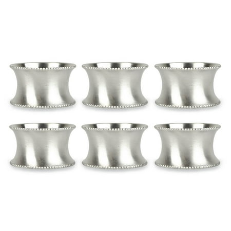 

DII Beaded Silver Napkin Ring (Set of 6)