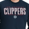 thumbnail image 4 of Men's G-III Sports by Carl Banks Navy LA Clippers Adaptive Printed Mesh Effect Long Sleeve T-Shirt, 4 of 5