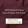 thumbnail image 5 of NEXHOME PRO Duvet Cover Set 100% Washed Cotton 3 Pieces Linen Breathable Soft Durable Duvet Cover Bedding Set with Zipper Closure, Queen Size Burgundy Dark Red (Comforter Not Included), 5 of 5
