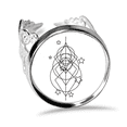 thumbnail image 1 of Star Line Combination Juxtaposition Ring Adjustable Love Wedding Engagement, 1 of 3