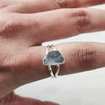 thumbnail image 7 of Natural Blue Apatite Ring, Rough Apatite Ring, Healing Birthstone, Bohemian Ring, 925 Sterling Silver, Womens Ring, Christmas, Thanksgiving, Handmade, Statement Jewelry, Rough Gemstone Jewelry, 7 of 7