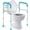 Peacock Blue, variant on Adjustable Foldable Toilet Safety Frame with Handrails for Elderly and Disabled, Fits Most Toilets (Gray)