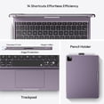 thumbnail image 4 of Funda con teclado inalámbrico pekarejue para Apple iPad Pro 11 2024, 4 of 6