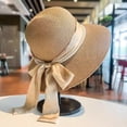 thumbnail image 4 of Noric Women's Straw Sun Hat Summer with Big Bow Trim Wide Brim UV Protection Beach Vintage Vacation Hats, 4 of 5