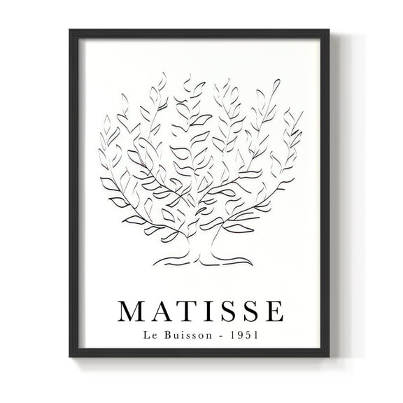 Matisse CLXXXV Framed Print in Black Solid Wood 8 x 10 Framed Print
