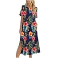 thumbnail image 2 of Ovzne Robes Grande Taille pour Femmes aux Formes Robe Femme Couleur Unie Ample Décontractée Mode Robe à Manches Longues Robe à Col à Manches Longues pour Femme Robe Femme à Manches Longues Imprimée Liquidation, 2 of 6