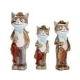 thumbnail image 4 of 3 Uds Bonitas Figuritas De Jardín Estatuas De Gatito De Mesa Para Gabinete Interior Césped Sunnimix estatua de gato, 4 of 8