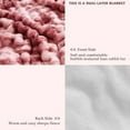 thumbnail image 2 of 60x80 Inches Ultra-Soft Fuzzy Faux Fur Plush Twin Size Blanket - Thick, Warm Sherpa for Couch, Sofa, Bedroom, Camping - Decorative Blanket for Cozy Warmth, Bubble Dusty Rose Tie Dye, 2 of 5