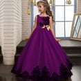 thumbnail image 1 of Vestido de novia para niña, vestido de noche de pasarela para niña, vestido de princesa para niña mediana y grande, vestido de fiesta de larga duración, 1 of 6