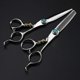 thumbnail image 2 of Juego de tijeras profesionales para cortar el cabello, 6 pulgadas, acero JP440c, tijeras de entresacar para barbero ultra afiladas., 2 of 5