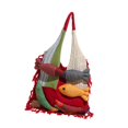 thumbnail image 1 of Bolso tote para mujer, diseño estético, tejido de punto, bolso de hombro moderno para picnic o trabajo. Rojo, 1 of 9
