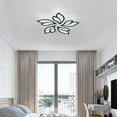 thumbnail image 6 of Garwarm LED Ceiling Light Fixture, 60W Modern Leaves Ceiling Lamp Dimmable Black Flush Mount Ceiling Chandelier for Living Room Study Room Dining Room Bedroom, 6 of 18