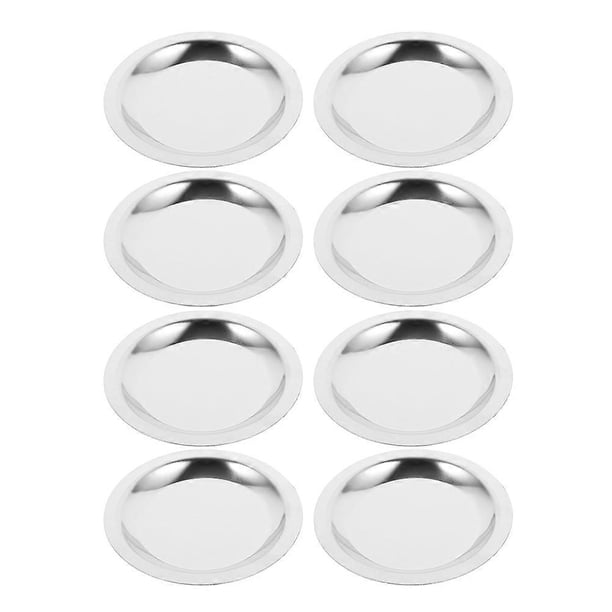 Bottle Coasters Stainless Steel Cup Mat For Drinks Home Use Kitchen Living Room Round Simple Design 8Pcs