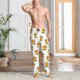 thumbnail image 2 of Fotbe Cute Duck With Headphone Pantalones de Pijama para Hombre, Pantalones de Dormir, Pantalones de Casa con Cintura Ajustable y Bolsillos-3X-Large, 2 of 6