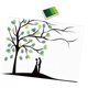 thumbnail image 2 of Lienzo con diseño de árbol de huellas dactilares, libro de visitas para bodas único, regalo considerado, manualidades, fiesta Verde, 2 of 9