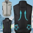 thumbnail image 6 of Homeyce 2025 Storm Fan Jacket, Men & Women’s Cooling Vest, Lightweight with 2 Quiet Fans, Perfect for Outdoor Work in Scorching Heat,Beige XL, 6 of 8