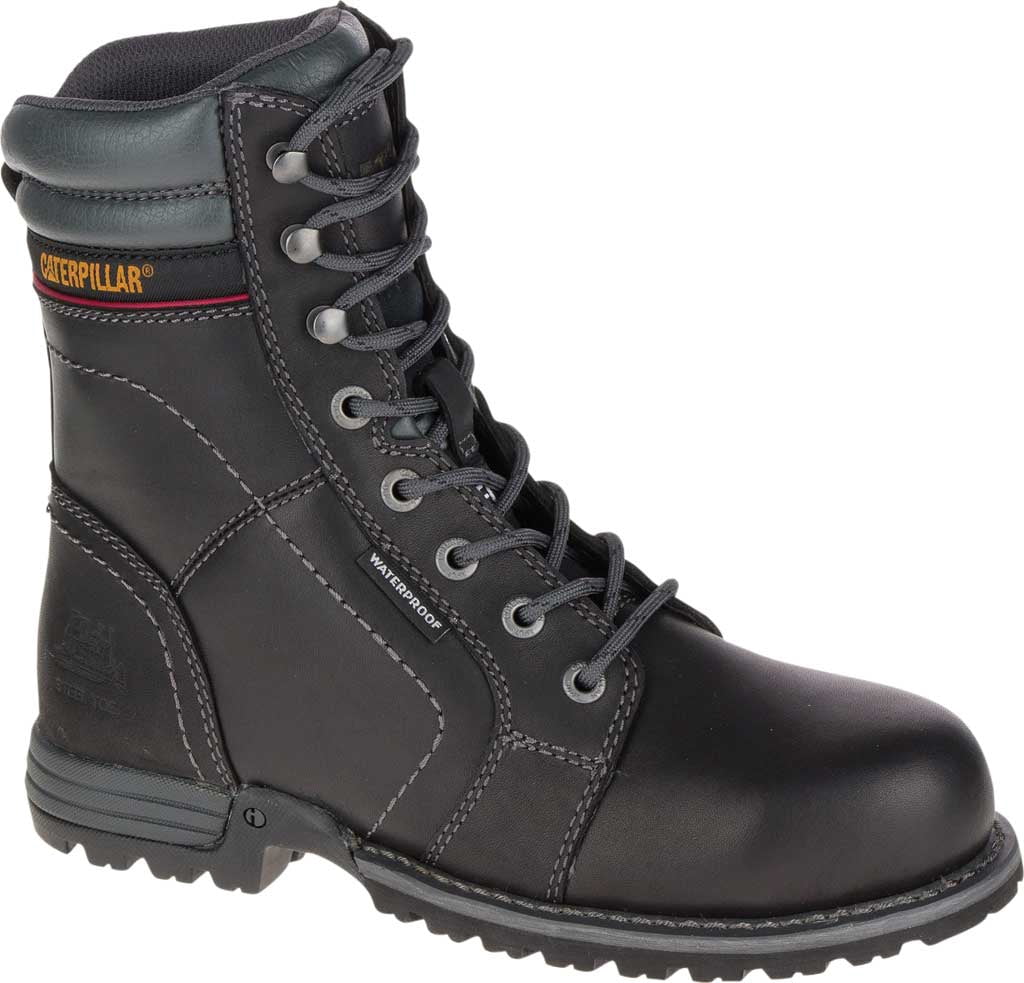 Women's Caterpillar Echo Waterproof Steel Toe Boot Black Nubuck 5 M