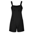 thumbnail image 6 of Women's Summer Suspender Overalls Short Jumpsuits Adjustable Strap Bib Romper Shorts Pants with Pockets for Women, 6 of 7