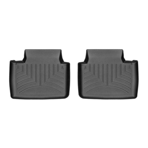 WeatherTech Custom Fit FloorLiners compatible with Porsche® Panamera E-Hybrid, Panamera - 2nd Row (2-Piece Liner), Black